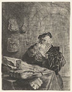 Mann med pennekniv av Salomon Koninck (attributed to)