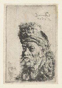 Byste av en mann med en pelslue, Byste av en mann med en turban av Salomon Koninck