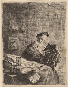 Mann med pennekniv av Salomon Koninck