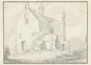 Romansk kirke av Salomon van Ruysdael (possibly)