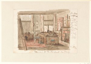 Studie av Carel Vosmaer ved Ruiterstraat i Haag av Salomon van Witsen