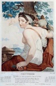 Revolusjonskalender fra 21. til 22. august: "" Fructidor: Solen er ved Jomfruens tegn"