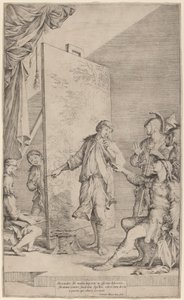 Alexander i studioet i Apelles av Salvator Rosa