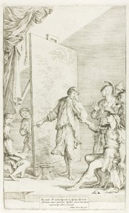 Alexander i studioet i Apelles av Salvator Rosa