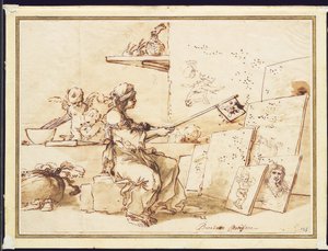 Allegory of Poor Painting, c.1649-50 av Salvator Rosa