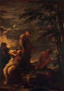 Demokrit og Protagoras, 1663-1664 av Salvator Rosa