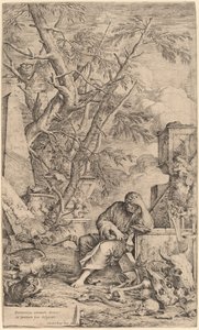 Demokrit i meditasjon av Salvator Rosa