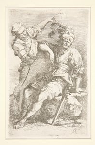 Diverse figurer (suite) av Salvator Rosa
