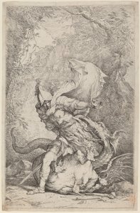 Jason og dragen av Salvator Rosa