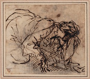 Kvinnestudie av Salvator Rosa