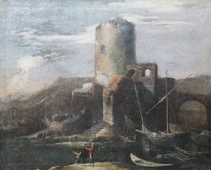 Landskap med ruiner av Salvator Rosa
