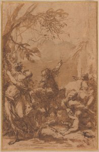 Oppdragelsen av Jupiter av Salvator Rosa