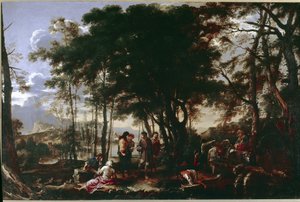 The Philosophers Wood. Maleri av Salvator Rosa av Salvator Rosa
