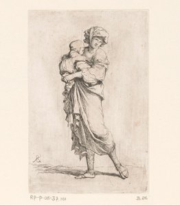 Kvinne med et barn Små figurer (serietittel) Figur (serietittel) av Salvator Rosa