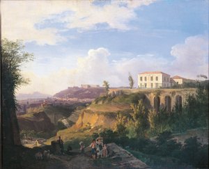 Italia, Napoli, utsikt over Villa Ruffo-gården i Capodimonte