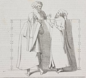 Florentinske håndverkere fra 1500-tallet, Firenze, Toscana, Italia, litografi av Salvatore Puglia fra Poliorama Pittoresco, n 28, 15. februar av Salvatore Puglia