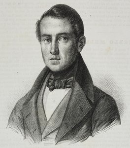 Portrett av Carlo Mele (1792-1841), litografi av Salvatore Puglia fra Poliorama Pittoresco, n 15, 20 november av Salvatore Puglia