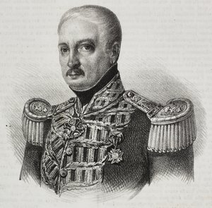 Portrett av marskalk Francesco Maria Tanchi (1773-1843), litografi av Salvatore Puglia fra Poliorama Pittoresco, n 46, 24. juni av Salvatore Puglia
