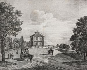 Wien Prater, Østerrike, litografi av Salvatore Puglia fra Poliorama Pittoresco, n 34, 29. mars av Salvatore Puglia