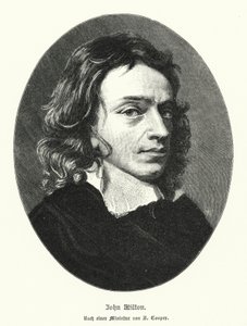 John Milton , engelsk poet (litho)