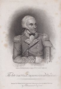 Sir William Skeffington (1742-1815), oberst i Leicestershire Yeomanry (gravering) av Samuel (after) Drummond