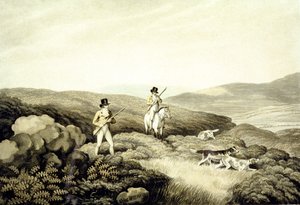 Rypeskyting, fra 'Ormes Collection of British Fieldsports', gravert av J. Godby og H. Merke