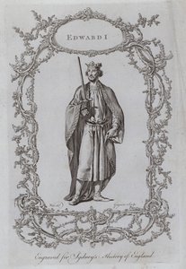 Edward I (gravering) av Samuel (after) Wale