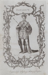Edward VI (gravering) av Samuel (after) Wale