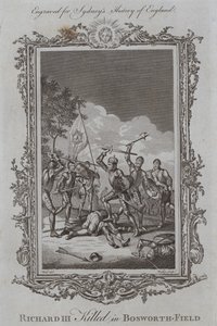 Richard III drept i Bosworth-feltet (gravering) av Samuel (after) Wale