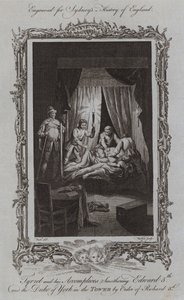 Tyrrel og hans medskyldige kveler Edward V og hertugen av York i tårnet etter ordre fra Richard III (gravering) av Samuel (after) Wale