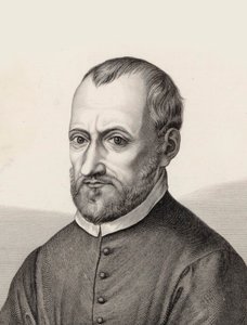 Portrett av komponisten Giovanni Pierluigi da Palestrina 1526-1594. av Samuel Amsler