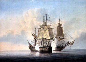 Halvmåne og Reunion av Samuel Atkins