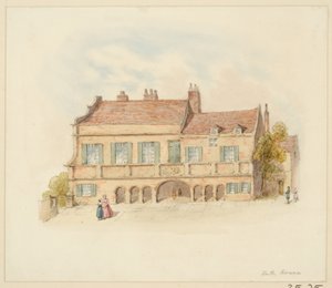 Forth House - sett forfra (blyant og wc på papir) av Samuel Bilston