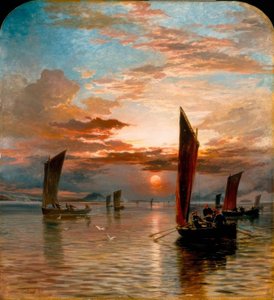 Solnedgang over Forth av Samuel Bough