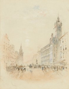 Trongate, Glasgow (blyant og akvarell)