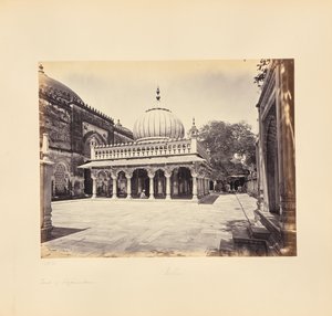 Delhi; Nizam-ud-Dins grav av Samuel Bourne