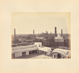 Lahore; utsikt fra palasset i fortet av Samuel Bourne