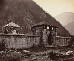 Tempel i Naveshera, Kashmir, India av Samuel Bourne