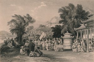 Ekteskapsprosesjon ved Blue-cloud Creek, Chin-keang-foo, c1843-1858.