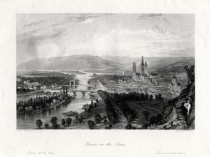 Rouen ved Seinen, Frankrike, 1875