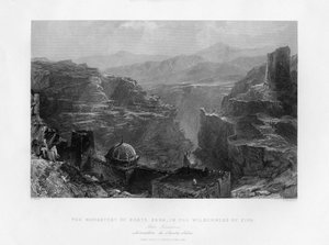 Klosteret Santa Saba Mar Saba, Israel, 1841.