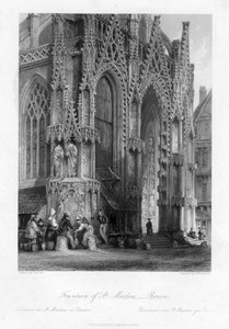 Fontenen til St Maclou, Rouen, Frankrike, 1800-tallet.