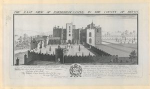 Østutsikten over Powderham Castle i Devon fylke
