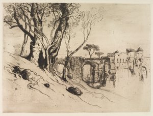 Rivieraens oliventrær, ca. 1875. av Samuel Colman
