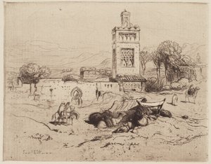 Ruinene av en moske, Tlemcen, Algerie av Samuel Colman