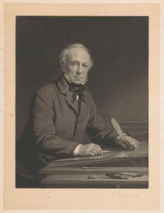 Portrett av Samuel Cousins ​​som jobber med et trykk av Samuel Cousins (signed by artist)