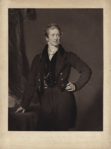 Sir Robert Peel , engelsk konservativ politiker og statsminister (gravering) av Samuel Cousins