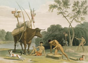 Korah Hottentots Preparing to Remove, plate 20 fra 