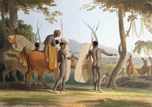 På en mars, plate 5 fra 'African Scenery and Animals', gravert av kunstneren, 1804 (akvatint)