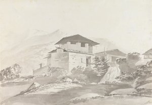 Nær Tassisudon [Tashicho Dzong] av Samuel Davis